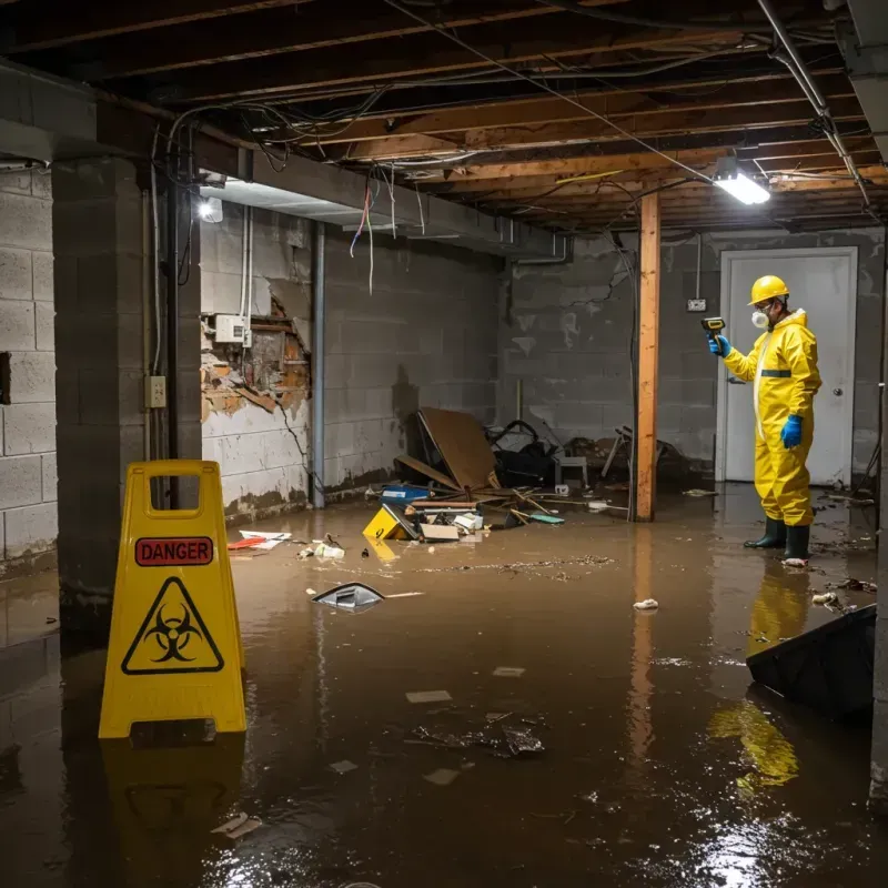 Flooded Basement Electrical Hazard in Federalsburg, MD Property